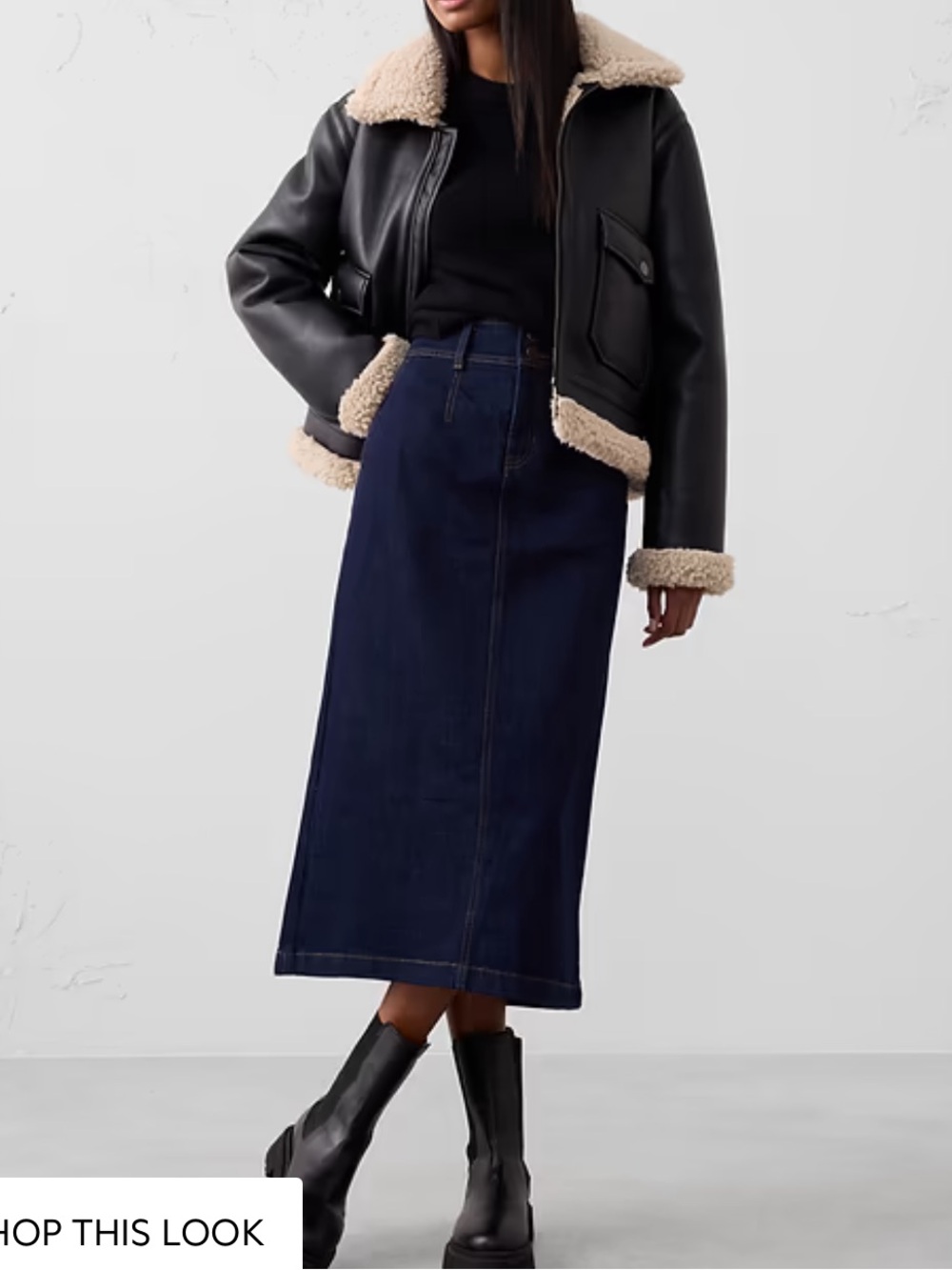 Denim Midi Skirt